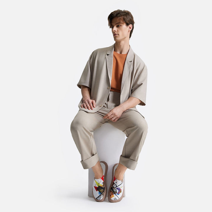 UIN Footwear Men Vassily Kandinsky Auf Weiss II Toledo IV Men Canvas loafers