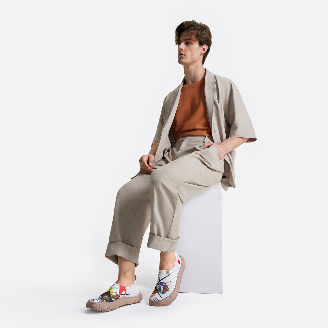 UIN Footwear Men Vassily Kandinsky Auf Weiss II Toledo IV Men Canvas loafers