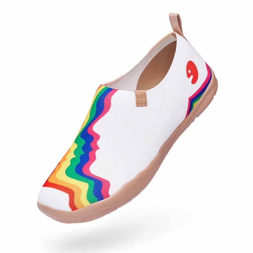 Rainbow Love Woman White Women UIN Footwear 