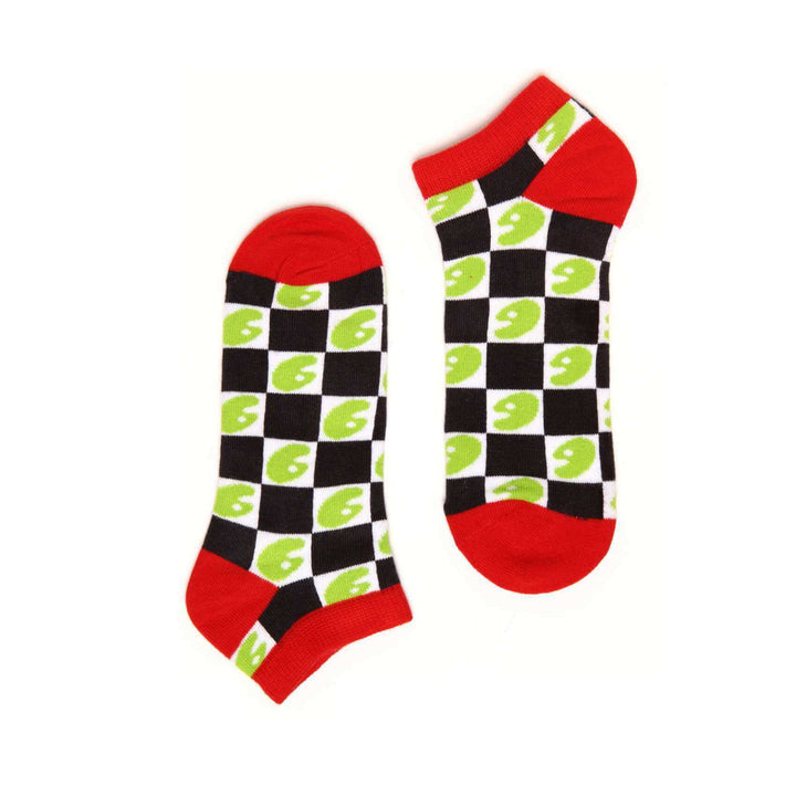 Checkerboard Men Socks Accesory UIN Red Low Sock 