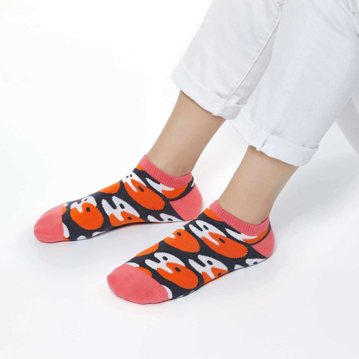Have Fun Yellow/Red Women Socks Accesory UIN 