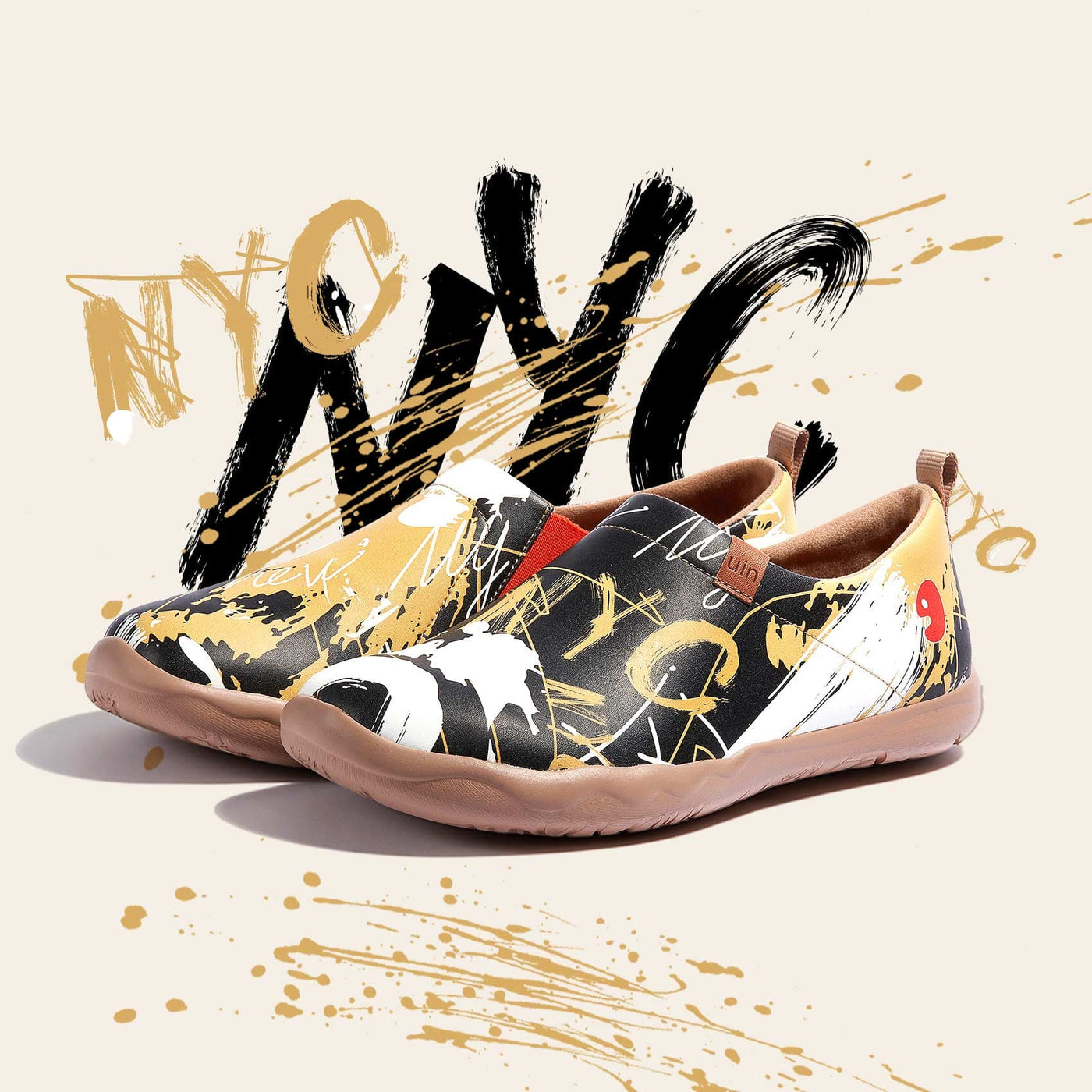 UIN Footwear Men Graffiti NYC Toledo I Men Canvas loafers