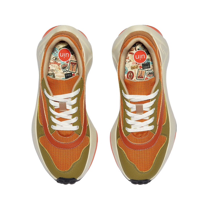 UIN Footwear Men Orange Green Sevilla II Women Canvas loafers
