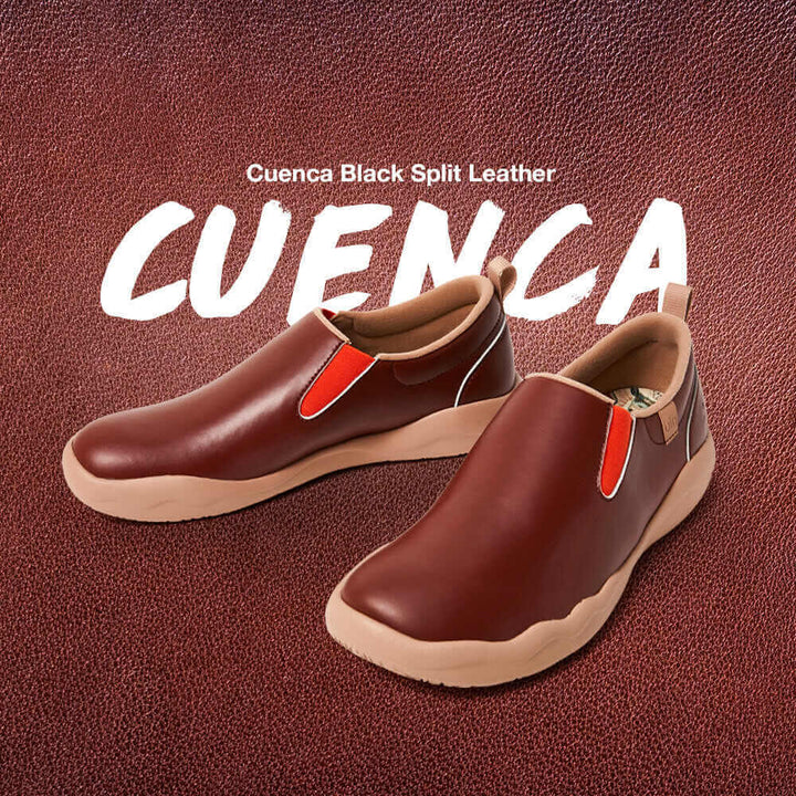 Cuenca Burgundy Split Leather Men Men UIN 