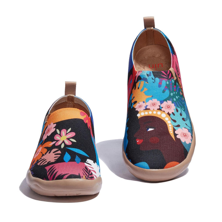 UIN Footwear Women Lady Flower Toledo I Women Canvas loafers