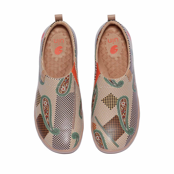 UIN Footwear Women Paisley Check Toledo I Women Canvas loafers