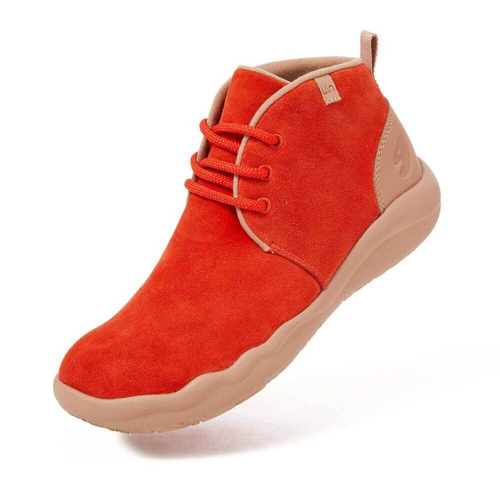 Bilbao Red Cow Suede Lace-up Boots Women Women UIN 
