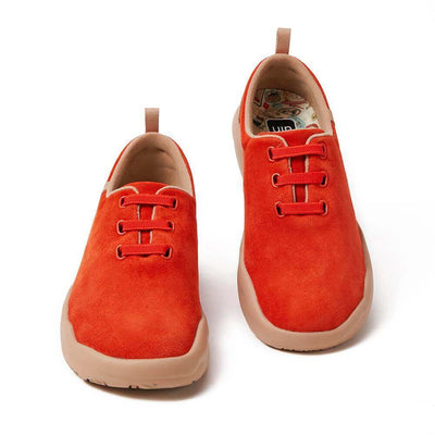 Segovia Red Cow Suede Lace-up Shoes Women Women UIN 35.5 