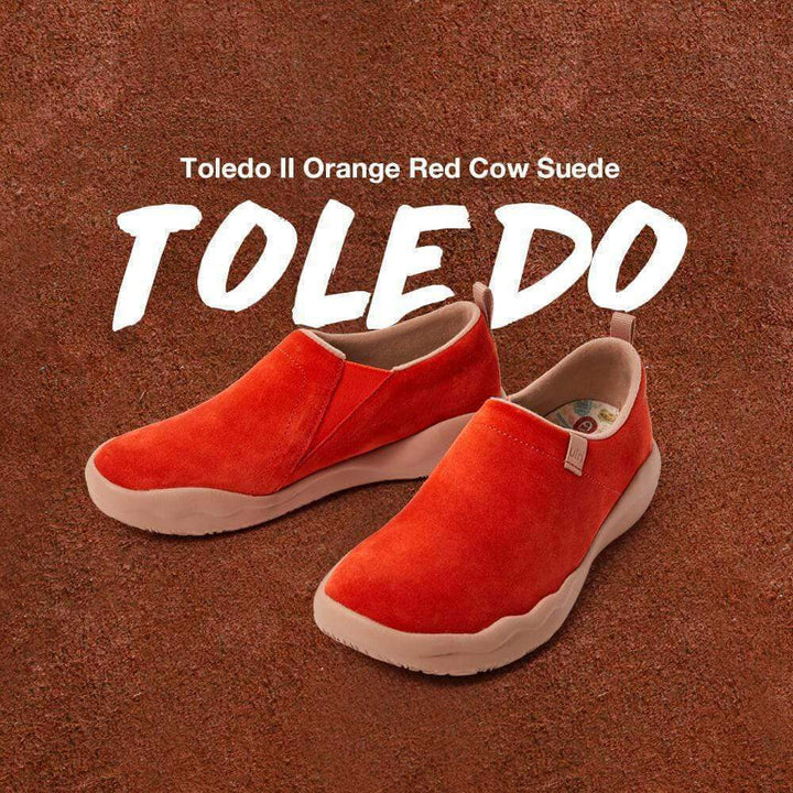 Toledo II Orange Red Cow Suede Women UIN 