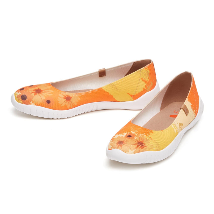 UIN Footwear Women Van Gogh Sunflowers V2 Minorca Women Canvas loafers