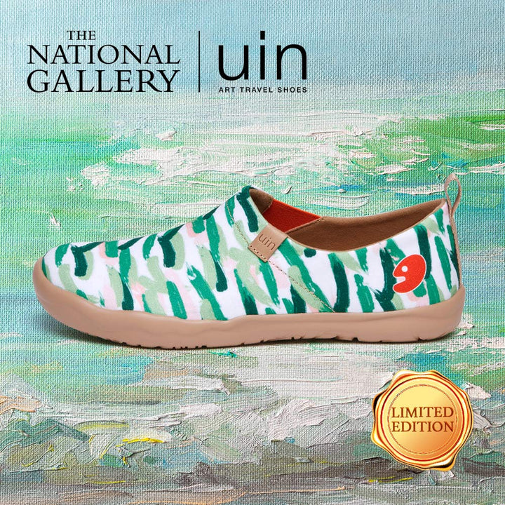UIN Footwear Women Van Gogh Wheatfield with Cypresses V2 Women Canvas loafers